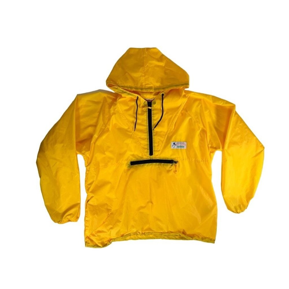 Vintage Walt Disney World MICKEY MOUSE Authentic Rain Jacket Yellow MickeyINC 2X